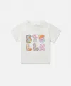 Stella Mccartney Stella Woodland Lettering Crewneck T-shirt In White