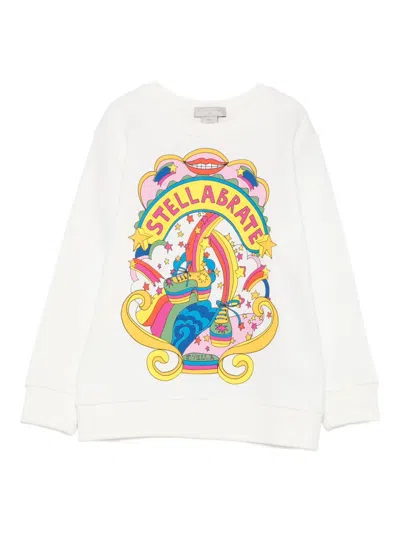 Stella Mccartney Kids' Stellabrate-print Sweatshirt In Multi