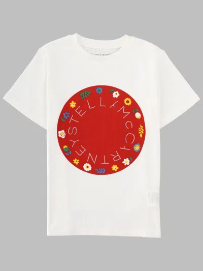 Stella Mccartney Stella-trim Graphic Kids T-shirt In White