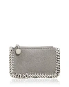 Stella Mccartney Stelle Mccartney Falabella Card Case In Light Gray