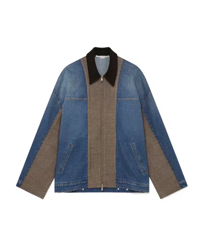 STELLA MCCARTNEY STELLA MCCARTNEY TWEED PANELLED DENIM JACKET
