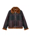 Stella Mccartney Stitched Leather Jacket In Black