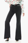 Stella Mccartney Stone Washed Bootcut Denims With Chain Details 33cm In Black