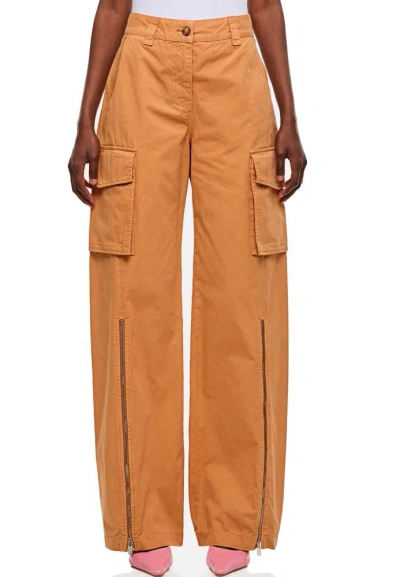Stella Mccartney Beige Front Zip Cargo Pant
