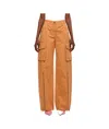 Stella Mccartney Beige Front Zip Cargo Pant In Brown