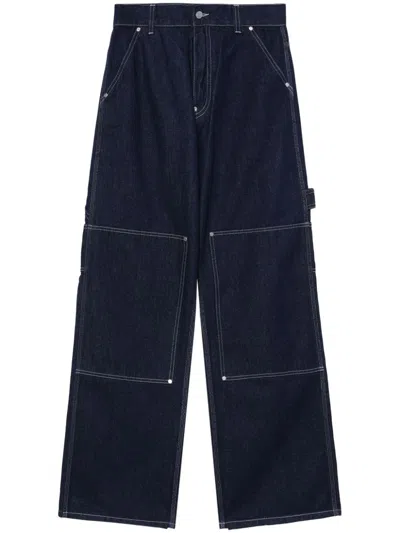 Stella Mccartney Straight-leg Denim Cargo Jeans In Blue