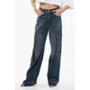 Stella Mccartney Straight Leg Cargo Jeans With Frayed Hem 26cm