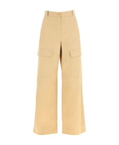 Stella Mccartney Straight-leg Cargo Pants In Nude
