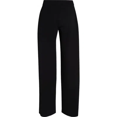 Stella Mccartney Straight Leg Compact Knit Trousers In Black