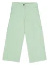 Stella Mccartney Green Jeans For Girl With Logo In Green