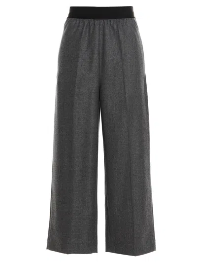 Stella Mccartney Straight-leg Cropped Pants In Grey
