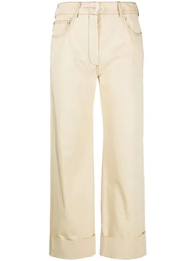 Stella Mccartney Straight-leg Cropped Trousers In White