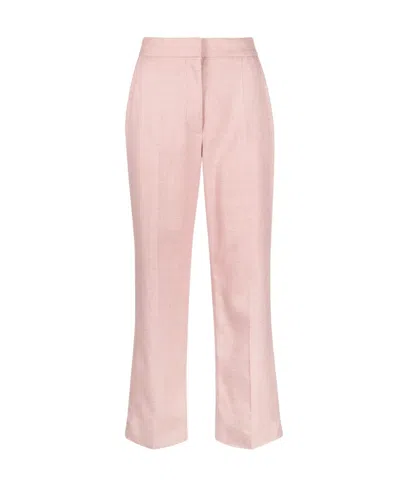 Stella Mccartney Straight-leg Cropped Trousers In Pink