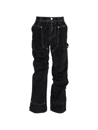 Pre-owned Stella Mccartney Straight-leg Denim Jeans In Black