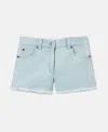 Stella Mccartney Straight-leg Denim Shorts In Blue