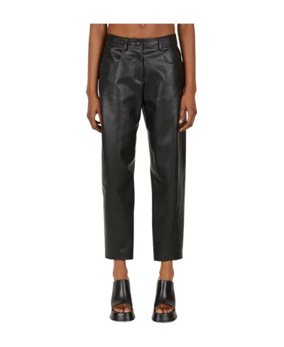 Stella Mccartney Straight-leg Faux-leather Trousers In Black