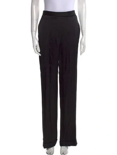 Pre-owned Stella Mccartney Straight Leg Pants In Black