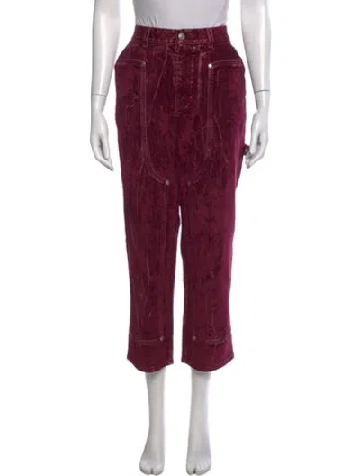 Pre-owned Stella Mccartney Straight Leg Pants In Red