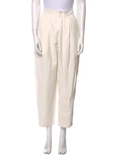 Pre-owned Stella Mccartney Straight Leg Pants In White