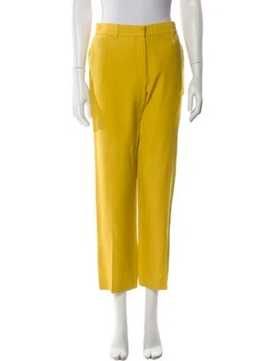 Pre-owned Stella Mccartney Straight Leg Pants In Yellow