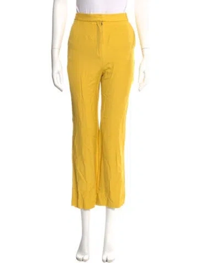 Pre-owned Stella Mccartney Straight Leg Pants In Yellow