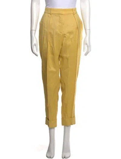 Pre-owned Stella Mccartney Straight Leg Pants In Yellow