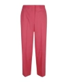 Stella Mccartney Straight Leg Pleated Trousers In Red