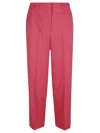 Stella Mccartney Straight Leg Pleated Trousers In Watermelon