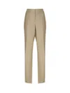 Stella Mccartney Straight Leg Trousers And Medium Wais In Green