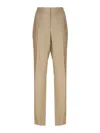 Stella Mccartney Straight Leg Trousers And Medium Wais In Green