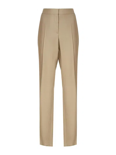 Stella Mccartney Straight Leg Trousers And Medium Wais In Green