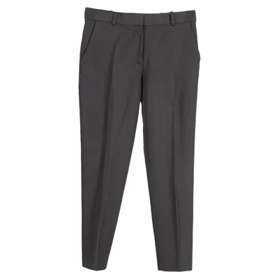 Stella Mccartney Straight Leg Trousers In Grey Cotton