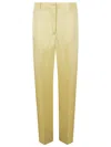 Stella Mccartney Straight-leg Trousers With Low-rise Waist In Yellow