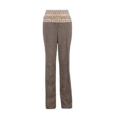 Stella Mccartney Straight-leg Wool Pants In Grey
