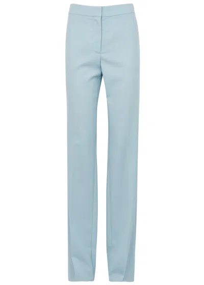 Stella Mccartney Straight-leg Wool Trousers In Blue