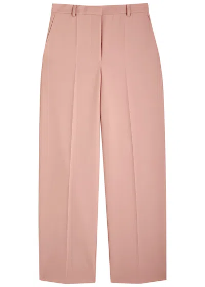 Stella Mccartney Straight-leg Wool Trousers In Pink