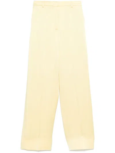 Stella Mccartney Straight Low-waisted Trousers In Yellow