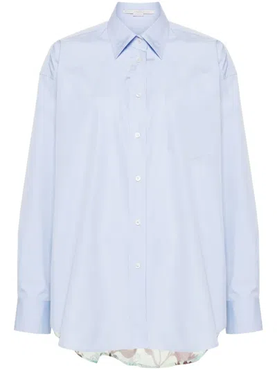STELLA MCCARTNEY STRAIGHT-POINT COLLAR PANELLED SHIRT