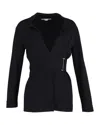 Stella Mccartney Strap-detail Blazer In Black Viscose In Black