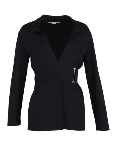 Stella Mccartney Strap-detail Blazer In Black Viscose
