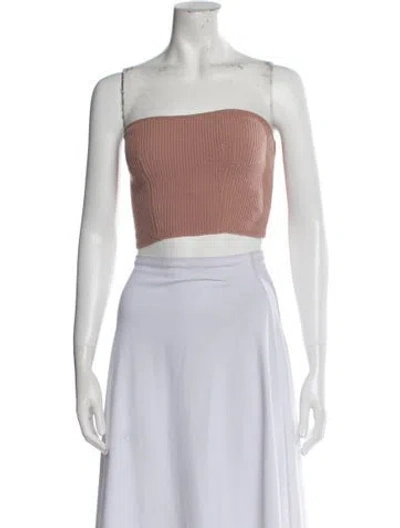 Pre-owned Stella Mccartney Strapless Crop Top In Pink