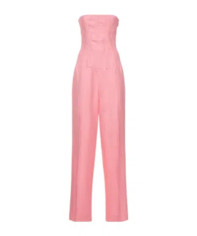 Stella Mccartney Strapless Fitted Jumpsuit In Pink