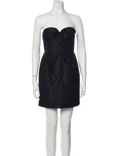 Pre-owned Stella Mccartney Strapless Mini Dress In Blue