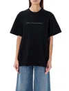 Stella Mccartney Rhinestud Logo T-shirt In Black