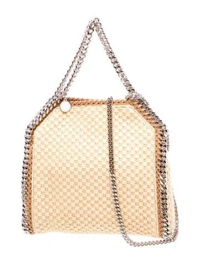 Pre-owned Stella Mccartney Straw Shoulder Bag In Gold