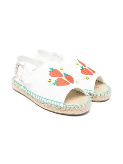 STELLA MCCARTNEY STRAWBERRIES-EMBROIDERED ESPADRILLES