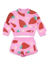 Stella Mccartney Strawberry-print Shorts Set In Pink
