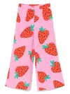 Stella Mccartney Strawberry-print Trousers In 粉色