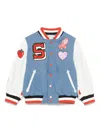 Stella Mccartney Strawberry-print Vasity Jacket In 蓝色