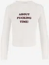Stella Mccartney Slogan Print Long-sleeved T-shirt In White